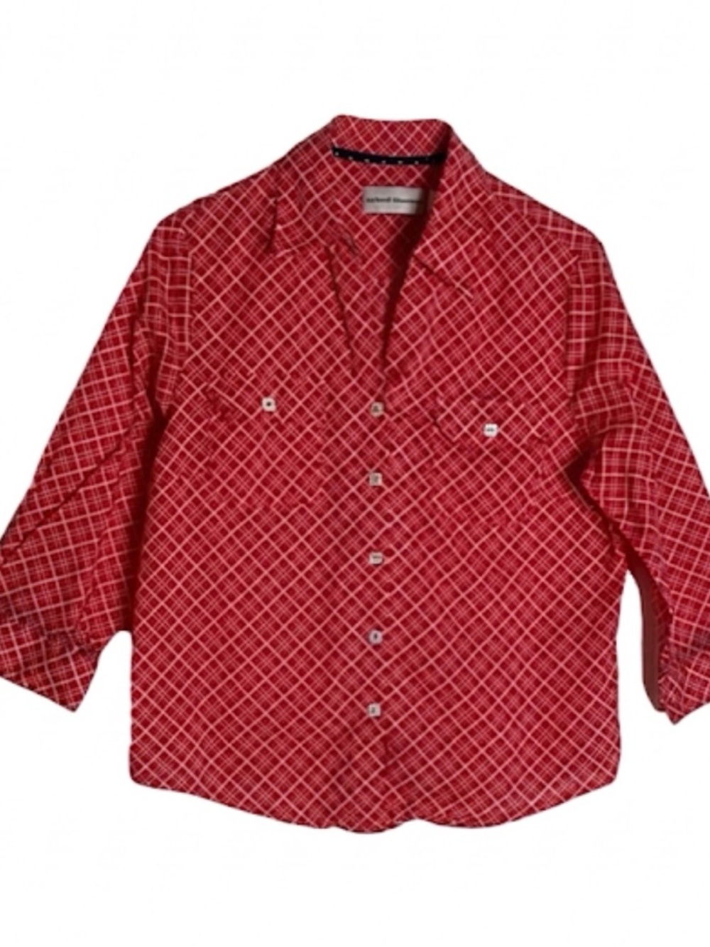 ALFRED DUNNER Plaid Button Down Shirt, Women’s Size 8, Red White